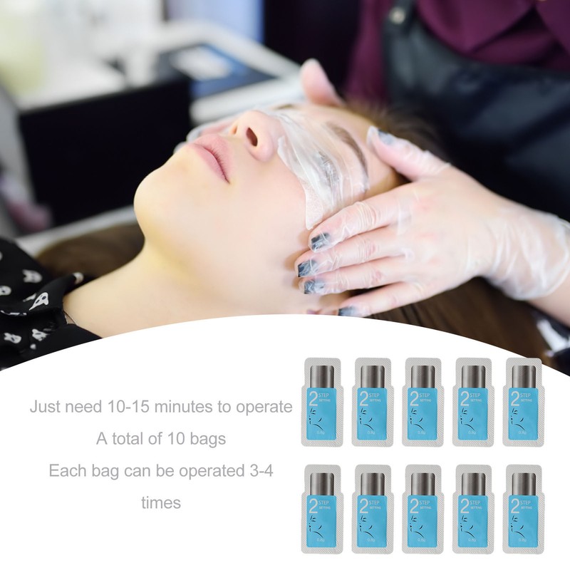10pcs Lash Perming Fixation Agent Semi Permanent Skin Friendly Eyelash