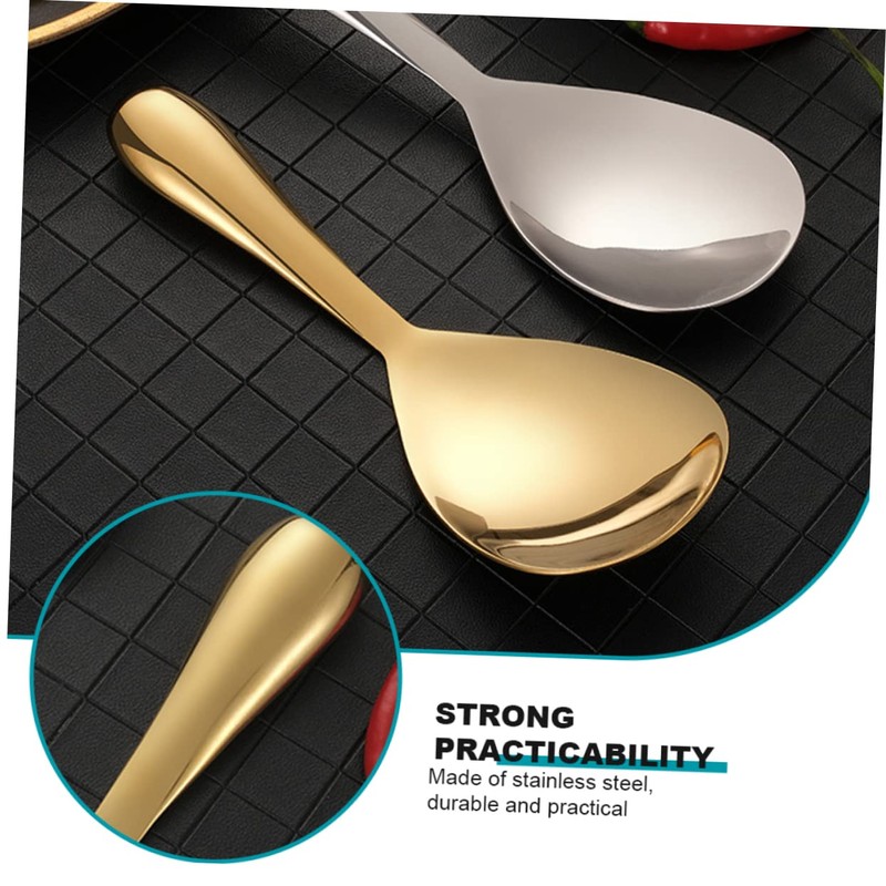 FELTECHELECTR Rice Spoon Thickened Rice for Kitchen Cooking Spoon Bright