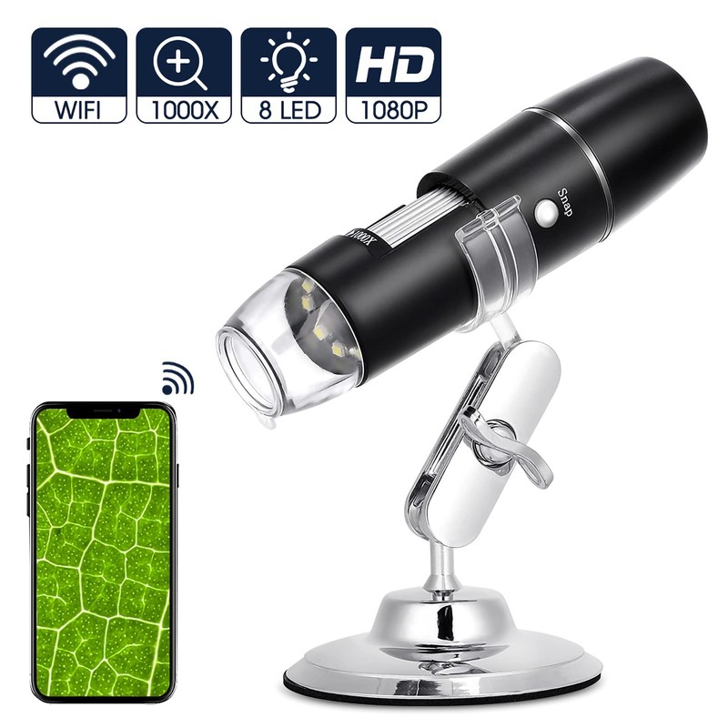 Yosoo Wifi Digital Microscope Industrial Microscope Camera for Scalp Prospection,