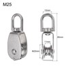 sourcing map 4pcs M25 Single Pulley Block, 304 Stainless Steel