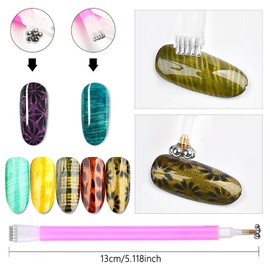 YECIRALA 9Pcs Cat Eye Magnet for Nails 3D Cat Eye Nail Art Magnet Strong Pen Dauble Head Cat Eye Magnet Stick Cat Eye Gel Nail Polish Magnet Manicure Tool For Nails Double-Head Nail Magnetic Stick