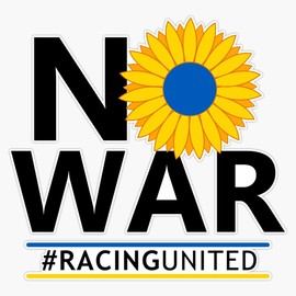 F1 No War Racing United Bumper Sticker Vinyl Decal 5"
