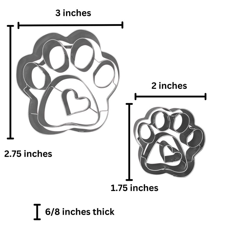 Dog Cat Animal Paw Print Cookie Dough Cutter (Paw Print