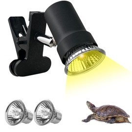 DOMICA Reptile Heat Lamp with 50W 35W UVA UVB Light Bulb, Basking Spot Light Simulated Sunlight, Heating Lamp for Turtle, Lizard, Snake, Beared Dragon, Amphibians