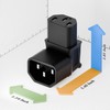 Vellcon [3Pack] IEC 320 C14 to C13 Right Angle AC