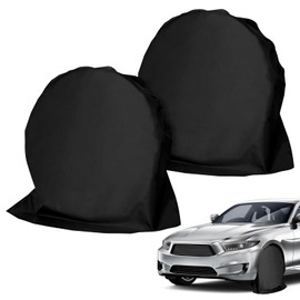 2 Pieces Caravan Wheel Covers, Caravan Wheel Arch Cover, Tire Cover, Suitable for 27-29 Inch Tires, Caravan, Motorhome, Car, Black