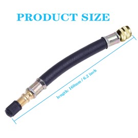 WANGR 2pcs Flexible Rubber Tire Valve Stem Extensions 6.2inch/160mm with Valve Cap for Most Truck Bus Cars Wheels
