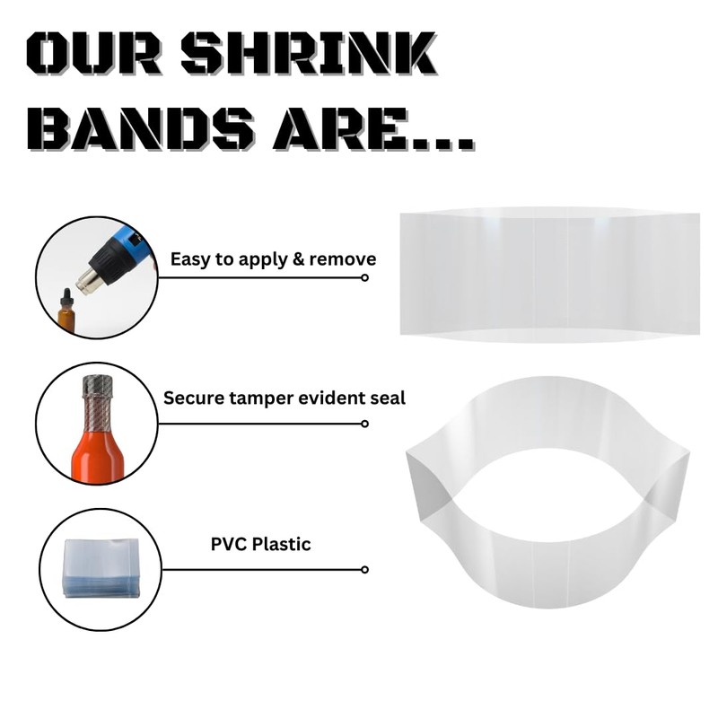 Supplement and Supply Lip Balm Shrink Band Fits Chapstick Style