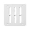 150x150mm (6x6") Sliding Grille Made of Sheet Steel, White Ventilation