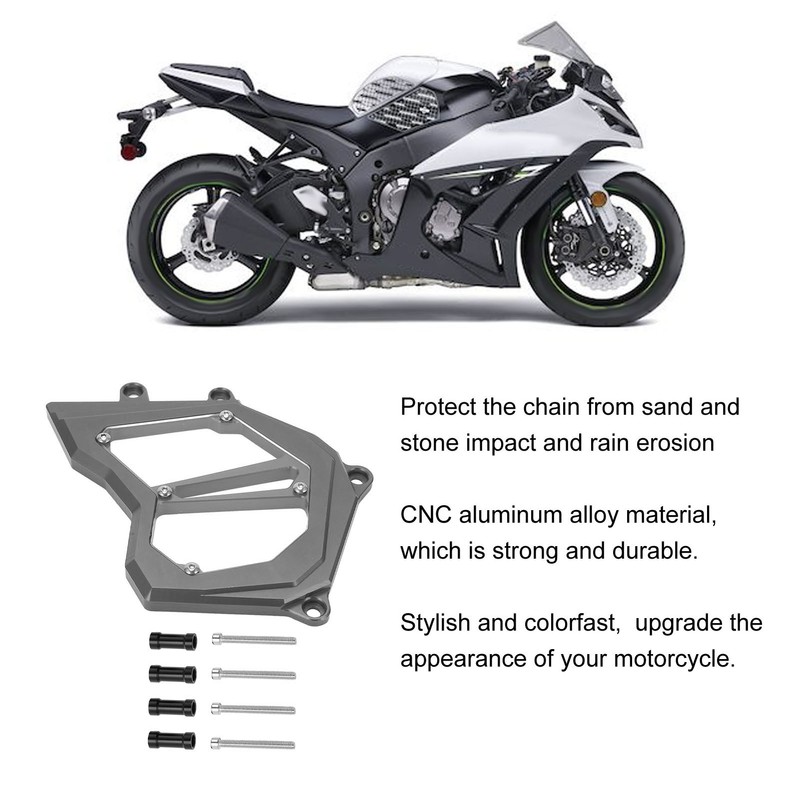 Motorcycle Front Sprocket Cover Chain Guard Protector Aluminum Alloy Replacement