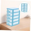 NUOBESTY Five Desktop Organizer with Clear Drawers Detachable Storage Box