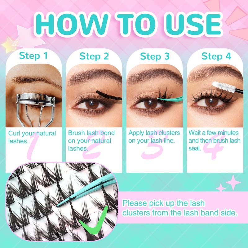 Manga Lash Clusters Kit Spiky Eyelash Cluster Anime Lashes Extensions