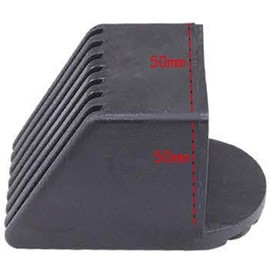 4PCS Fitness Equipment End Cap, Gym Floor Protectors Non-Slip Rubber Square End Cap for 50X50mm Fitness Equipment Ends