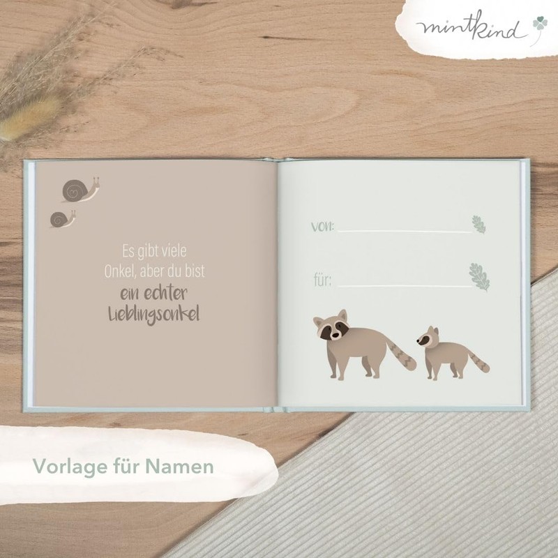 mintkind® "Lieber Onkel, Du bist toll" Gift Book I Picture