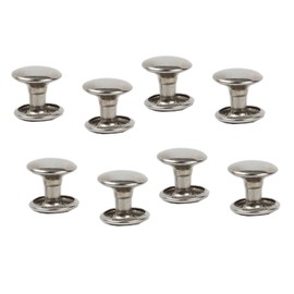 100Sets Silver Leather Rivets Double Sided Rivet Tubular Metal Studs for DIY Leather Craft Rivets Replacement (9mm)