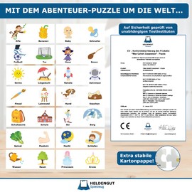 HELDENGUT® Beloved Puzzle from 2 Years for Children [Includes Adventure Story] - Great Game from 2 Years & Ideal as a Travel Game, Educational Game & Meaningful Gift for Children from 2 Years