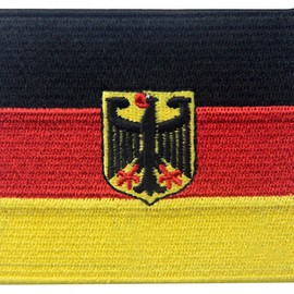German Coat of Arms Flag Embroidered Patch Germany Eagle Iron On Sew On Bundesdienstflagge
