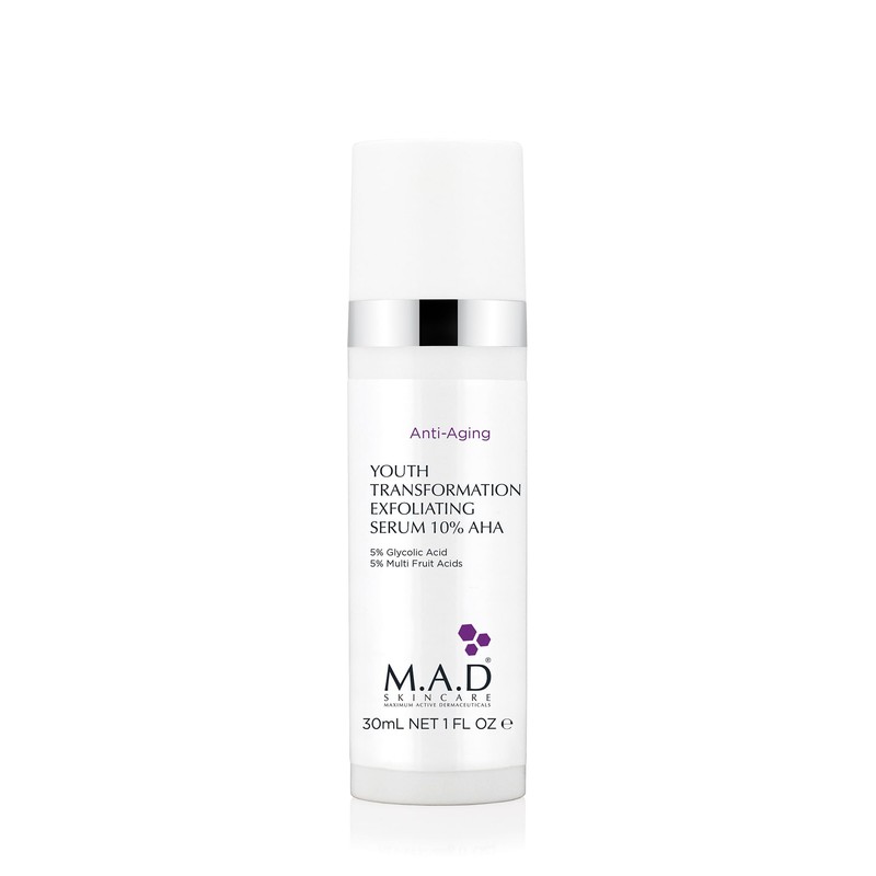 M.A.D Skincare Anti-Aging Youth Transformation Exfoliating Serum 10% AHA