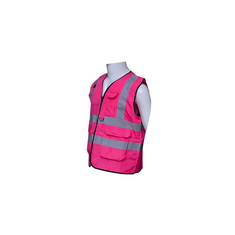 RG High Visibility Pink Safety Vest with Reflective Strips (AU,