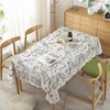 LOONELO World Map Cotton Linen Tablecloth,Antique Map Printed Tablecloth,Washable Retro