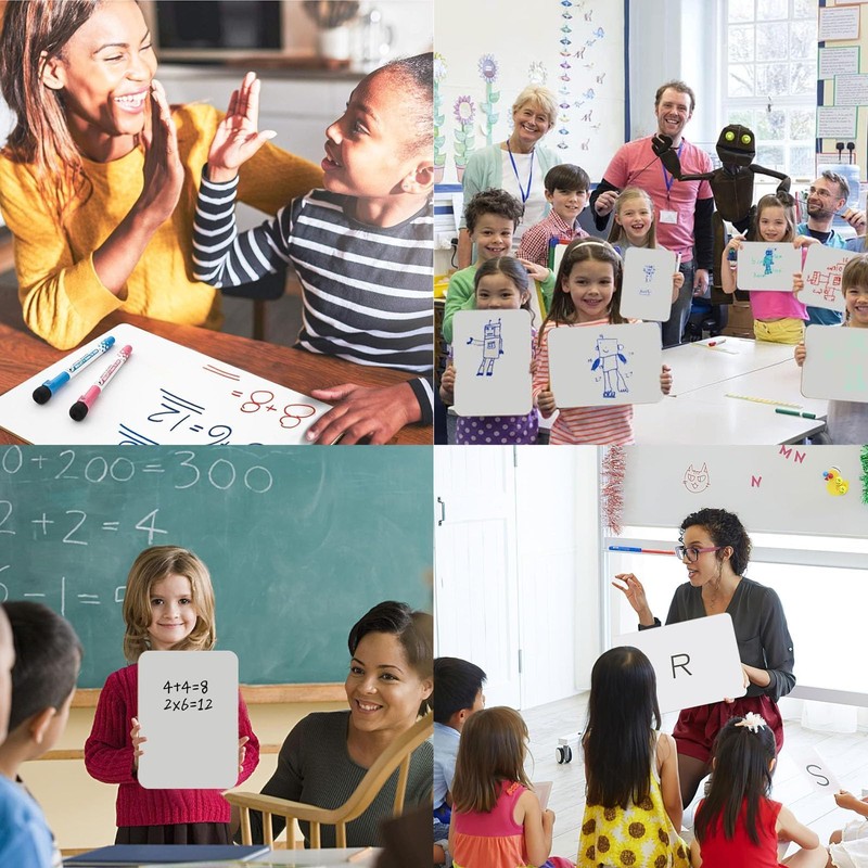 14 PCS Mini Whiteboards Double Sided Mini Whiteboard Dry Erase