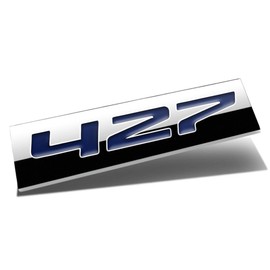 Auto Dynasty Chrome Finish Metal Emblem 427 Badge (Blue Letter)