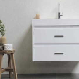 HESTIA HARDWARE 10 Pack Handles for Cabinets and Drawers | 3 Inch (76mm) Center to Center Antique Silver | Kitchen Pewter Cabinet Hardware, Drawer Pulls and Dresser Handles (Z15.10.B)