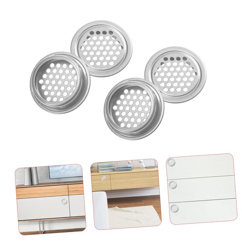TEHAUX 20pcs Vent Cover for Cabinets Wardrobes and Furniture Durable