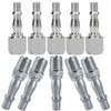 10 Pcs Air Line Connectors - 1/4" BSP Stainless Steel