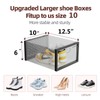 Ekisemio 12 Pack Shoe Storage Boxes, Stackable Clear Plastic Shoe