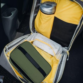 Small Lunch Box Bag Food Storage for Men Women Adults and Kids, Portable Thermal Insulated Cooler Bag, Compact Adult Lunch Box Work Office, Travel kit.UK Brand. (Green)