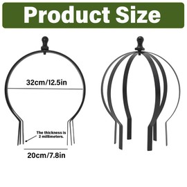 GOOOXIM Metal Garden Trellis - 12.6" x 17.5" Durable Black Powder Coated Obelisk for Climbing Plants, Ideal for Roses, Vines, and Flowers - Easy Assembly for Indoor & Outdoor Use