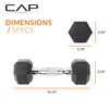 CAP Barbell 8 LB Pair Coated Hex Dumbbell Weight