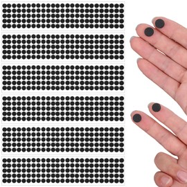 750 Pcs Small Felt Furniture Pads 3/8" Self Adhesive Felt Sheets Stickers Black Foam Dot Pads for Furniture Vases Cabinets Doors (10mm Diameter)