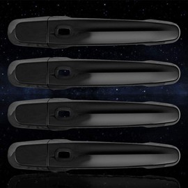 Elite Auto Chrome Black Door Handle Covers w/Smart Key for Impala 2014-2020 LS/LT/LTZ
