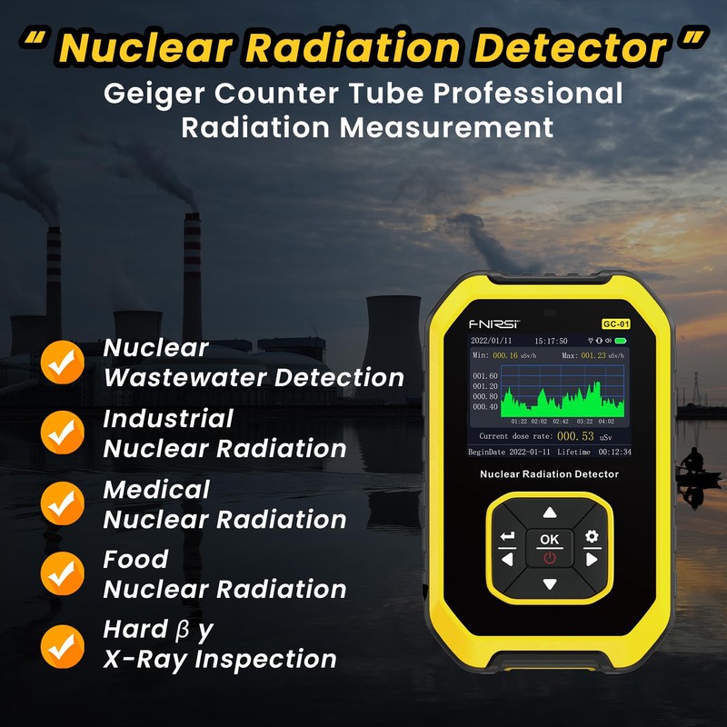 Geiger Counter Radiation Detector, Dosimeter Radiation Detector with LCD Display,