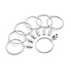 LBY 30 Pack Curtain Rings with Clips, 39mm(1.54'') Interior Diameter