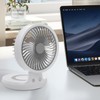 mollie 8-Inch Small Rechargeable USB Desk Fan Battery Operated with