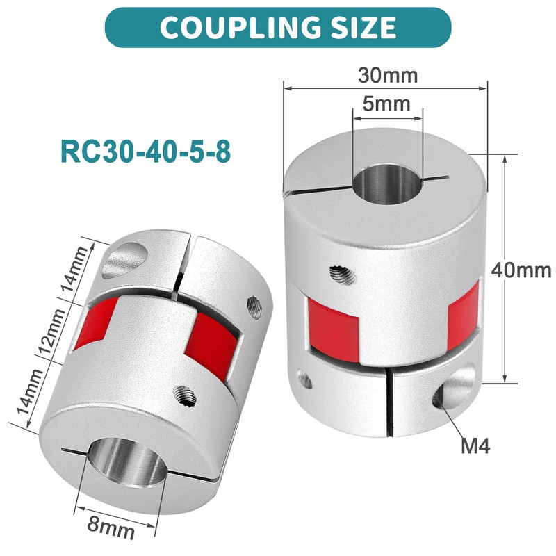 Shaft Coupling 5 mm to 8 mm Waves Flexible Coupler
