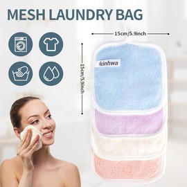 Microfiber Facial Cleansing Wipes, 16pcs/set Washable & Reusable Makeup Remover Towels, Facial Cleansing Towels for Home & Travel, Christmas Gift