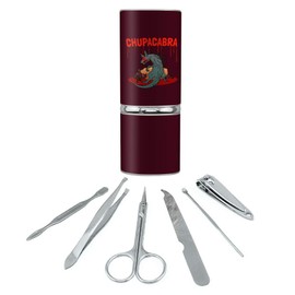 Chupacabra on the Hunt Stainless Steel Manicure Pedicure Grooming Beauty Care Travel Kit