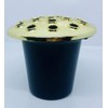 David Fischhoff Plastic Grave Flower vase Memorial Pot with Gold