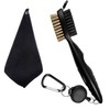 AWAVM Golf Club Brush and Microfibe Towel Kit, with Carabiner