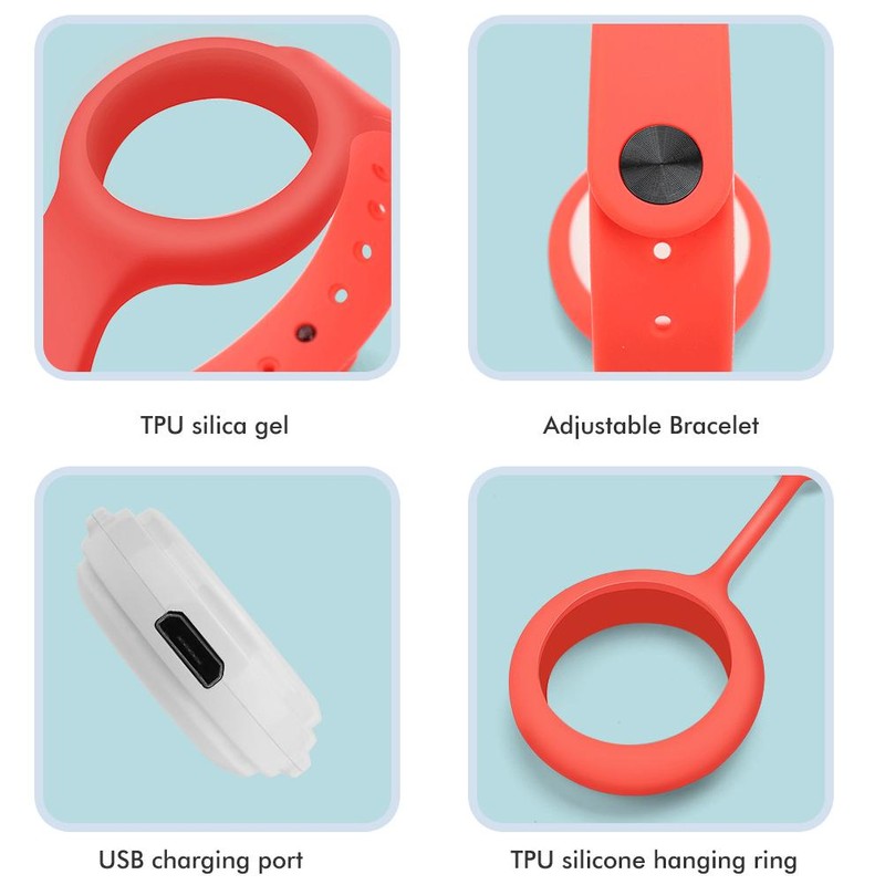 Portable Kids Mosquito Repellent Silicone Wristband USB Charging Ultrasonic Wristband
