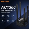 NEWFAST USB 3.0 WiFi Adapter for PC 1300Mbps USB WiFi