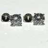 Ulinai Stud Earrings 6 mm 925 sterling silver diamond simulated