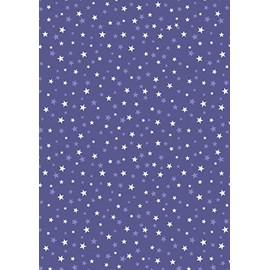 Lewis & Irene Haunted House Glow in The Dark Stars Spooky Fabric, Blue