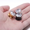 ZS Gorgeous Cubic Zirconia Tunnels Plugs 316L Stainless Steel Screw