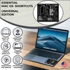 Synerlogic (Universal/Neo/Air/Pro) Mac OS Reference Keyboard Shortcut Sticker, Laminated Vinyl