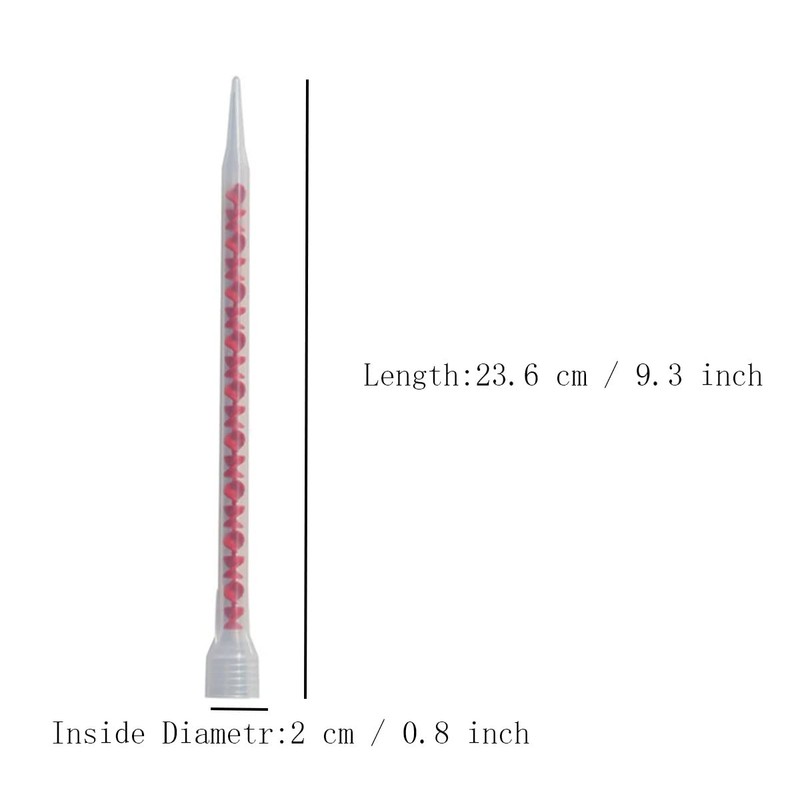 Double Barrel Mixing Nozzle, 15 PCS Double Epoxy Gun Nozzles,